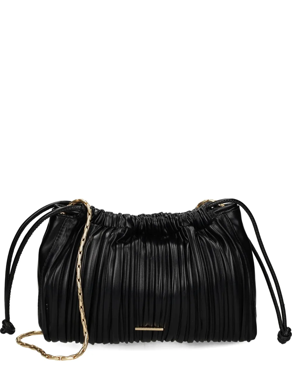 Calvin Klein Geplooide tas met ketting Zwart