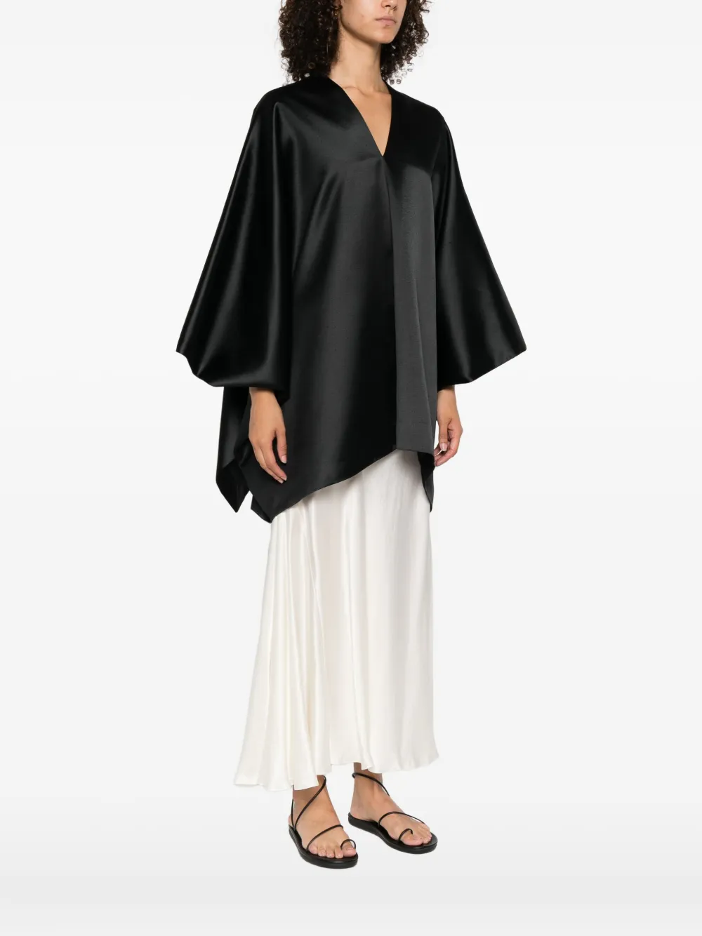 The Row V-neck Asymmetric Top In Black