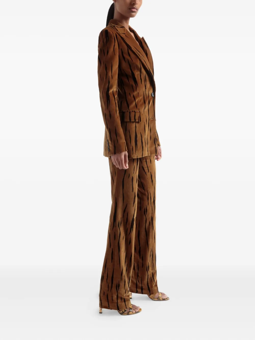 Bally Broek met tijgerprint - Bruin