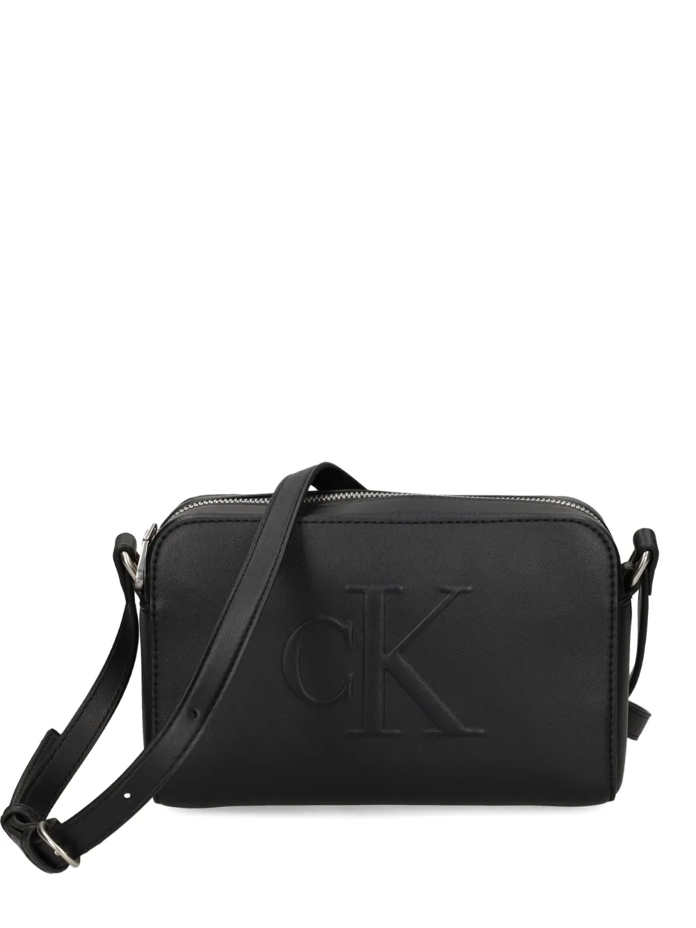 Calvin Klein Crossbodytas met logoplakkaat Zwart