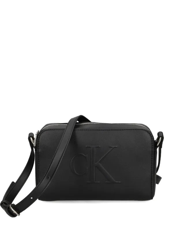 Calvin Klein logo-plaque cross-body Bag Black FARFETCH NZ