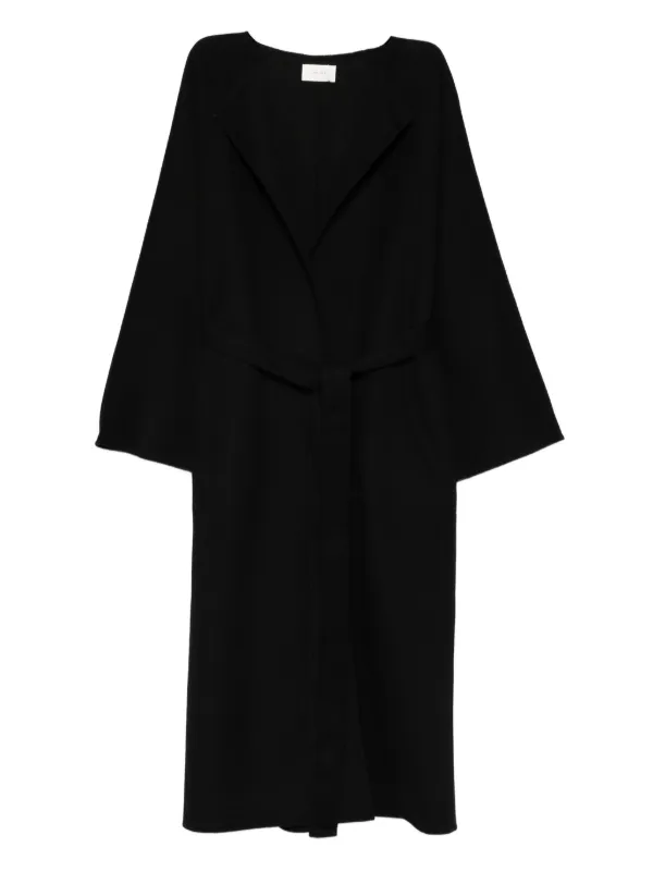 The Row Nilsat Belted Cashmere Coat in Black
