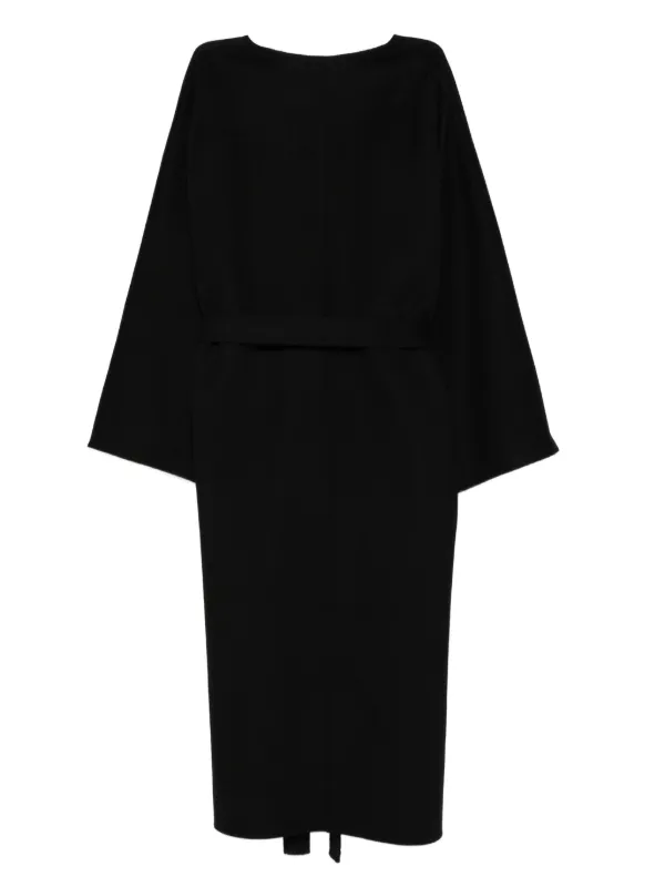 The Row Nilsat Belted Cashmere Coat | Black | FARFETCH