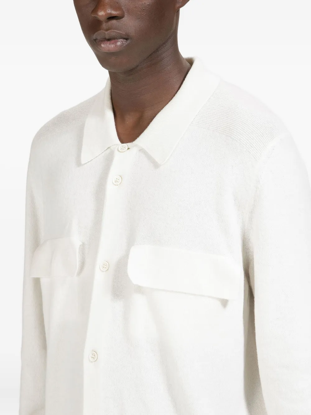 Bally Kasjmier overhemd met opgestikte zak Wit