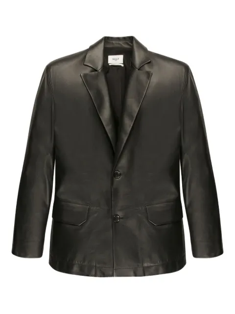 Bally lambskin two-button leather jacket