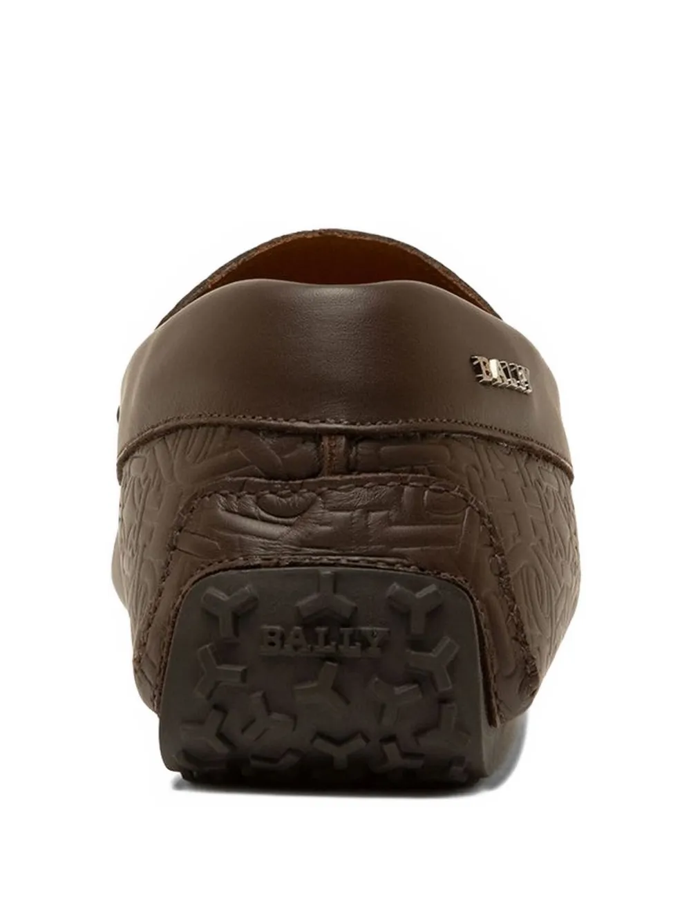 Bally Parsal Driver leren loafers met reliëf Bruin