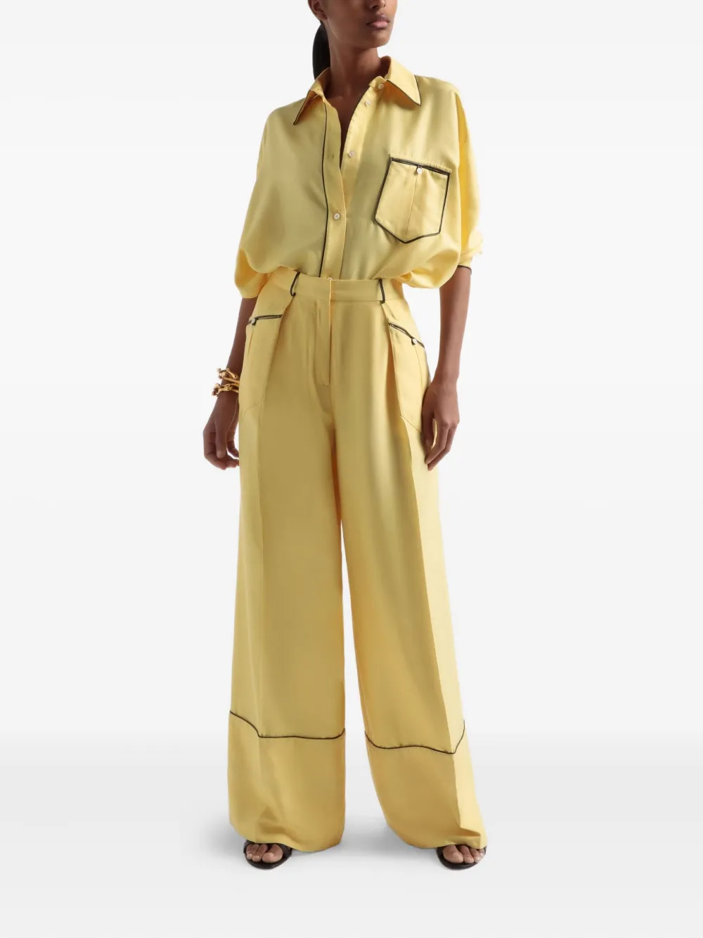 Bally Zijden blouse - Geel