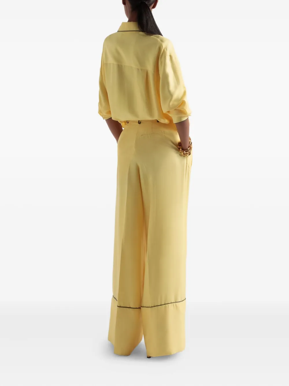 Bally Zijden blouse Geel