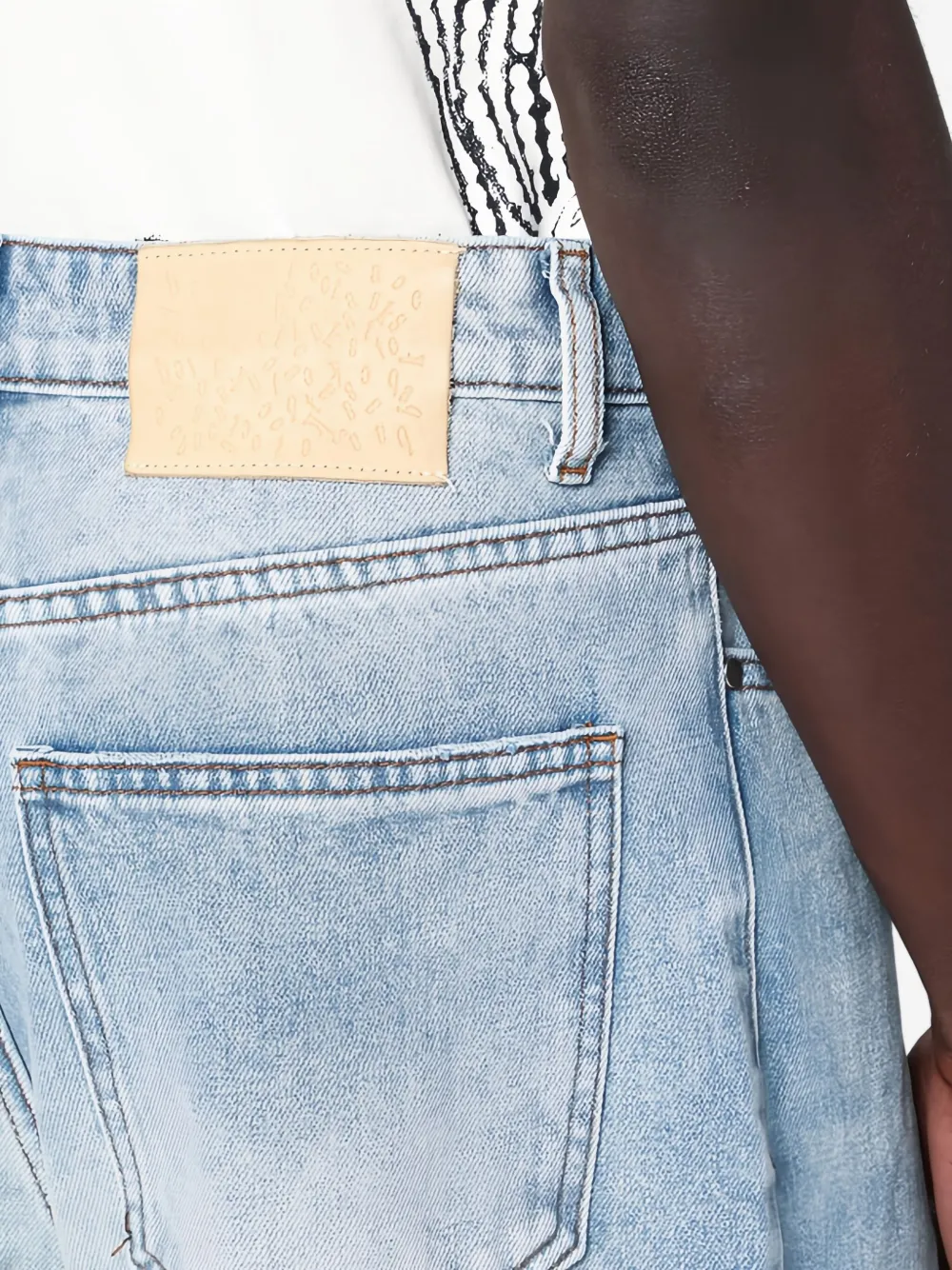 Distressed-Knee Jeans