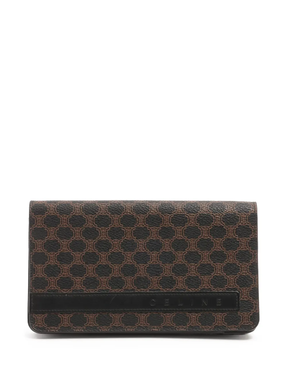 Céline Pre-Owned マカダム レザー財布 - ブラウン Céline Pre-Owned マカダム レザー財布 - ブラウン