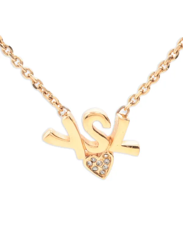 Saint Laurent Pre-Owned YSL ハートペンダント ネックレス | ゴールド