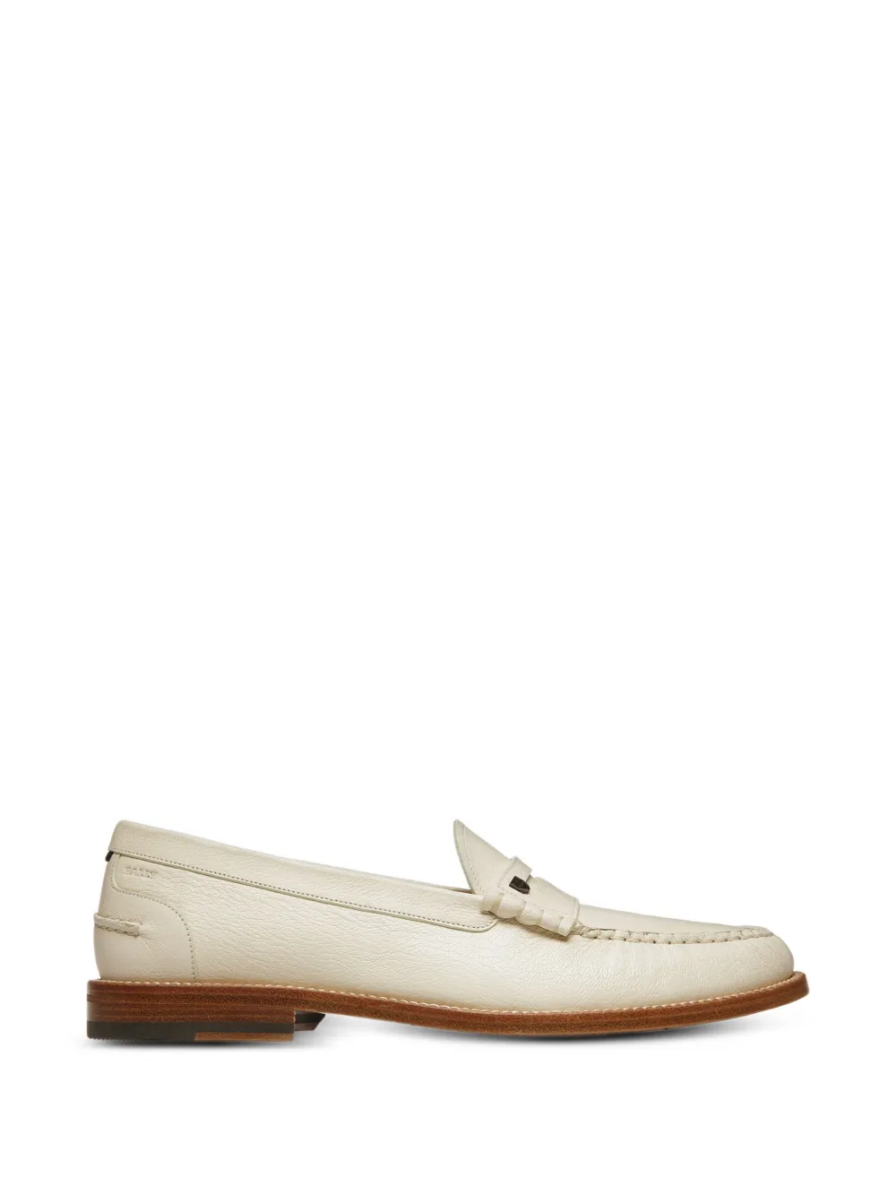 Bally Ron grained leather loafers – Neutrals