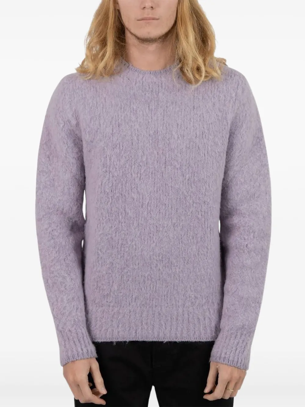 and Wander brushed crew-neck sweater - パープル and Wander brushed crew-neck sweater - パープル