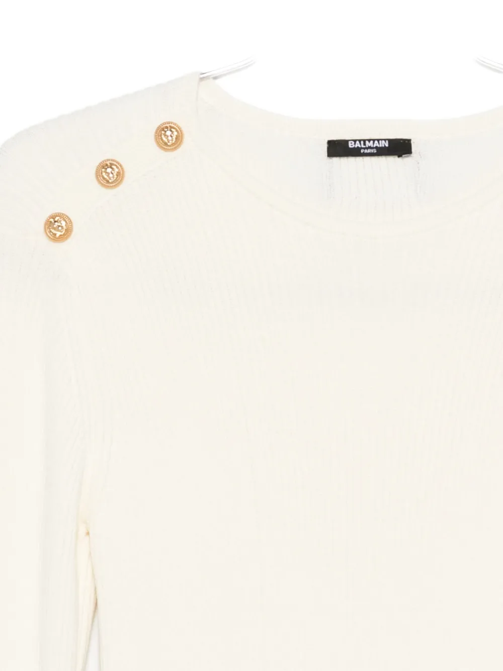 Balmain Kids bell-sleeve button-detail dress Wit