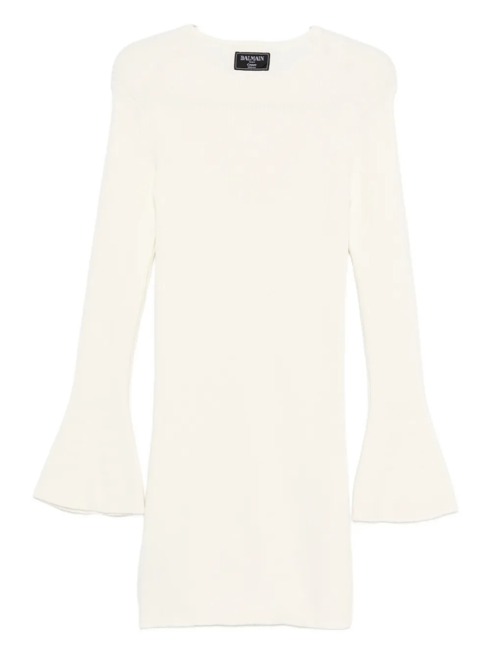 Balmain Kids bell-sleeve button-detail dress Wit