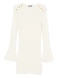 Balmain Kids bell-sleeve button-detail dress - White