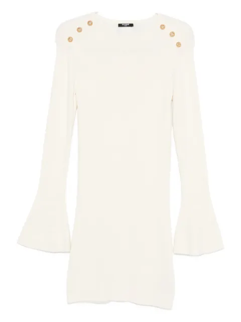 Balmain Kids bell-sleeve button-detail dress