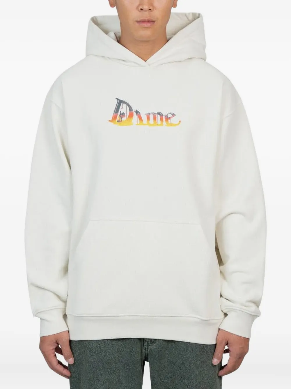 logo-print hooded sweatshirt