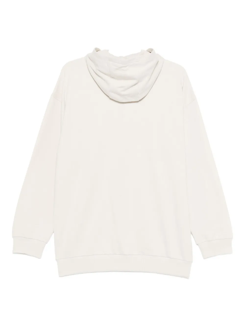 Balmain Kids Hoodie met logoprint en rits Beige