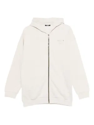 Marc Jacobs Kids metallic-finish Denim Hoodie | Grey | FARFETCH