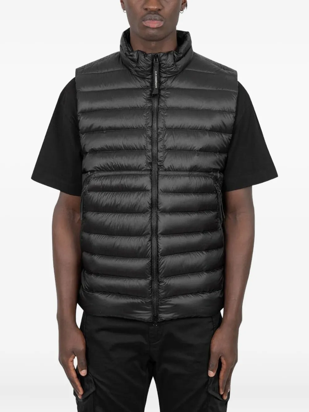 C.P. Company lens-detail quilted gilet | Black | Image 1