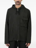 Universal Works hooded stripe-pattern jacket - Black
