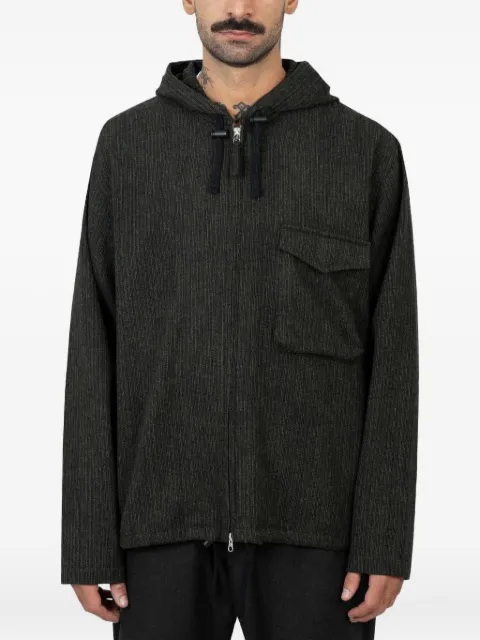 Universal Works hooded stripe-pattern jacket