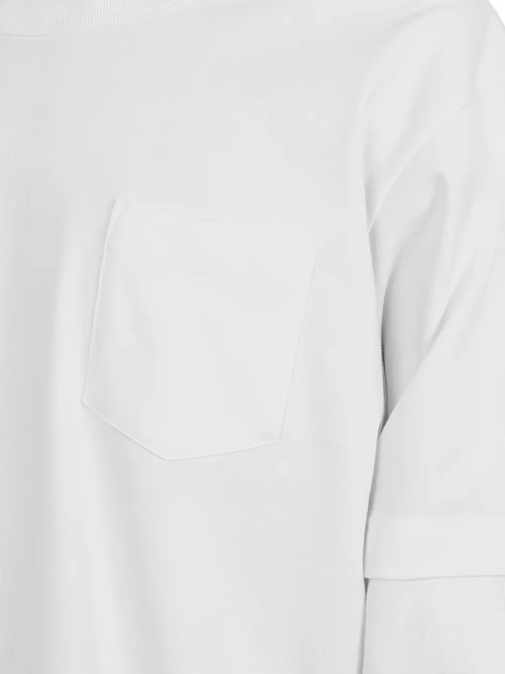 Sacai James Dean Langarmshirt In White