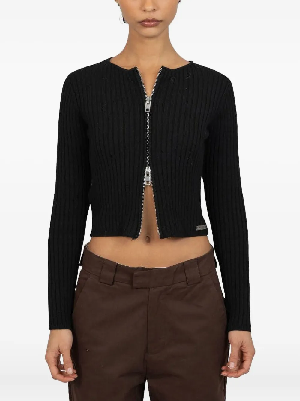 House of Sunny ribbed cardigan | Black | Image 1