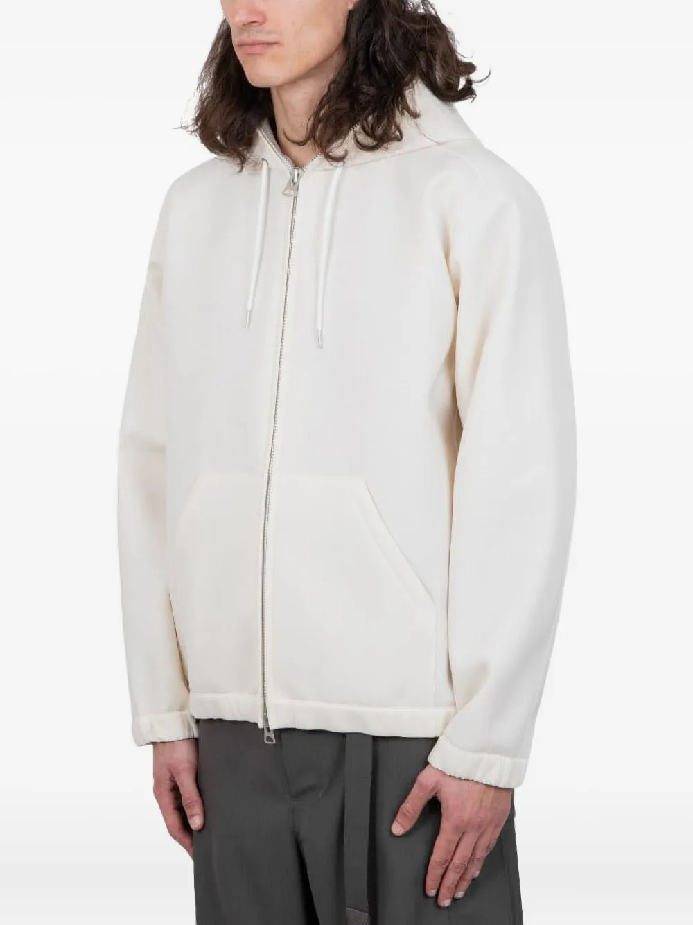 sacai zip-up hoodie Wit