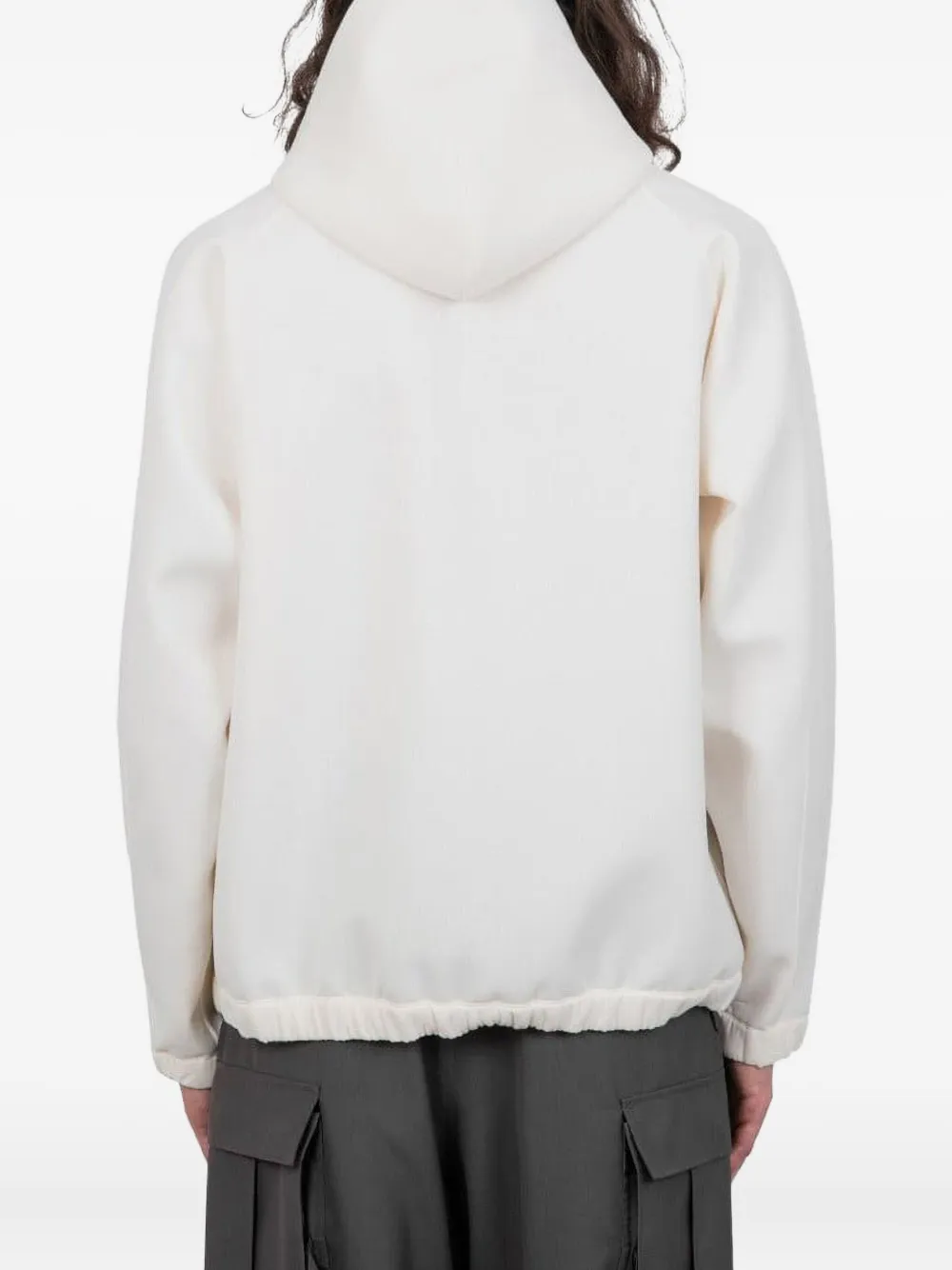 sacai zip-up hoodie Wit
