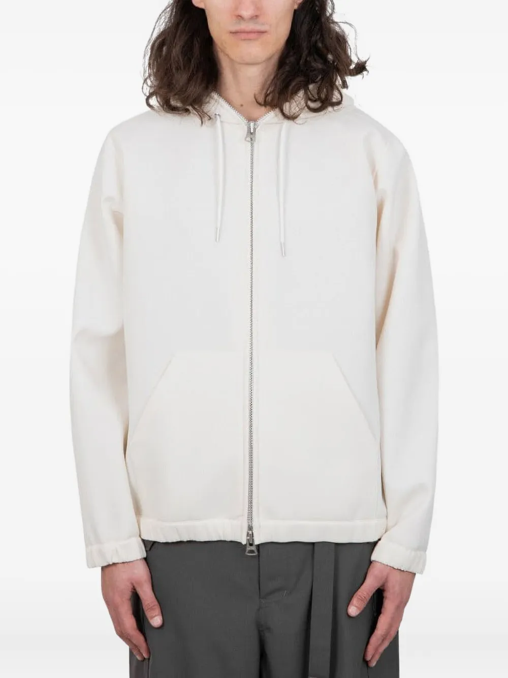 Sacai zip-up hoodie Wit