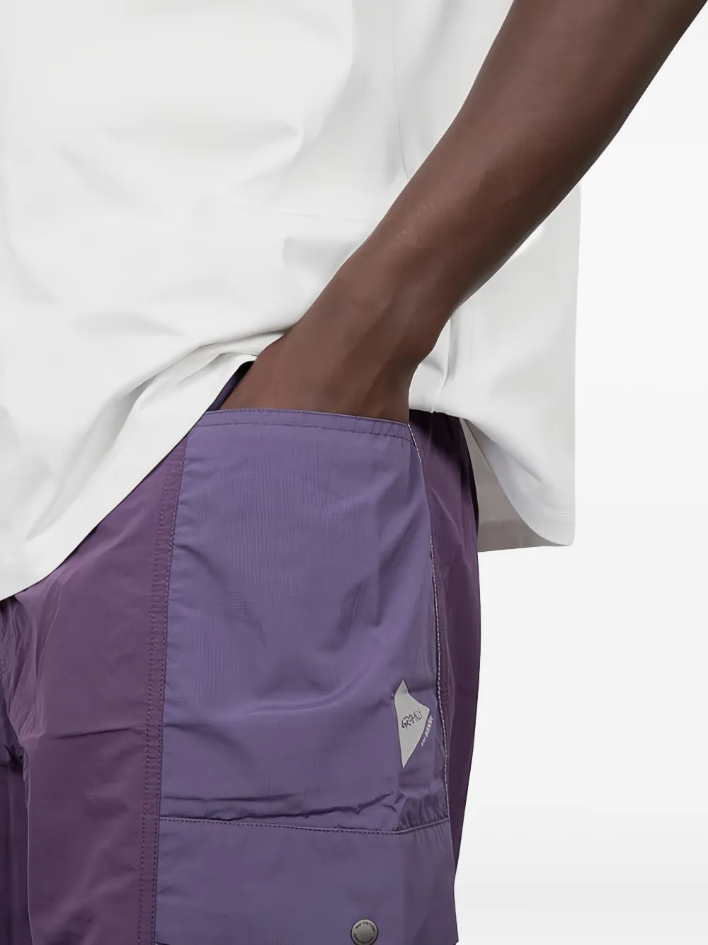 Gramicci Shorts met patchwork Paars