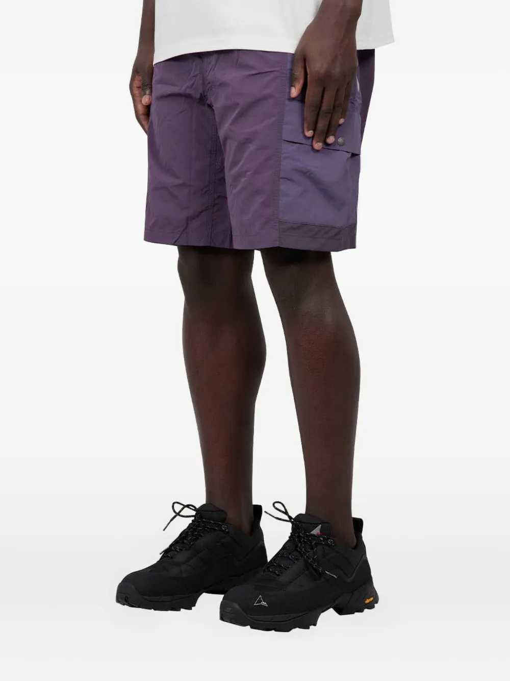 Gramicci Shorts met patchwork Paars