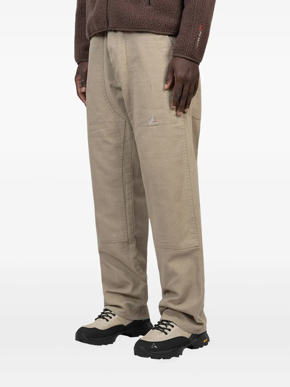 ROA Broek met vlakken en zak - Beige
