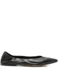 Pomme D´Or Glove pointed-toe leather ballet flats - Black