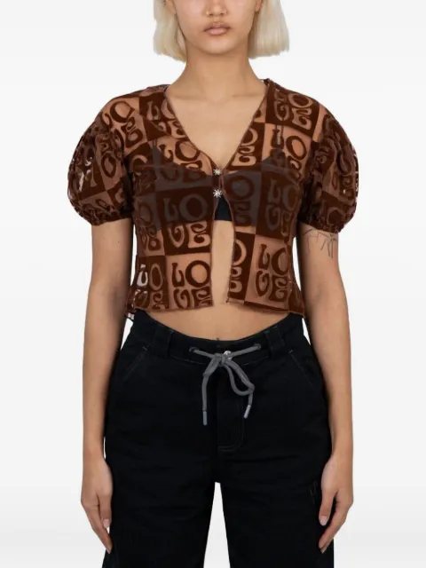 House of Sunny puff-sleeve blouse