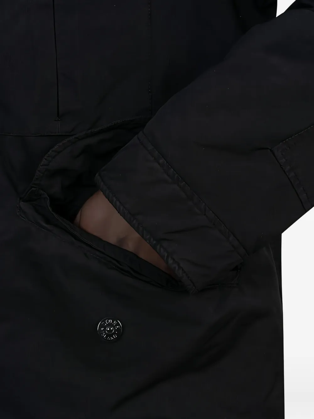 Stone Island Jack met Compass-logopatch Zwart