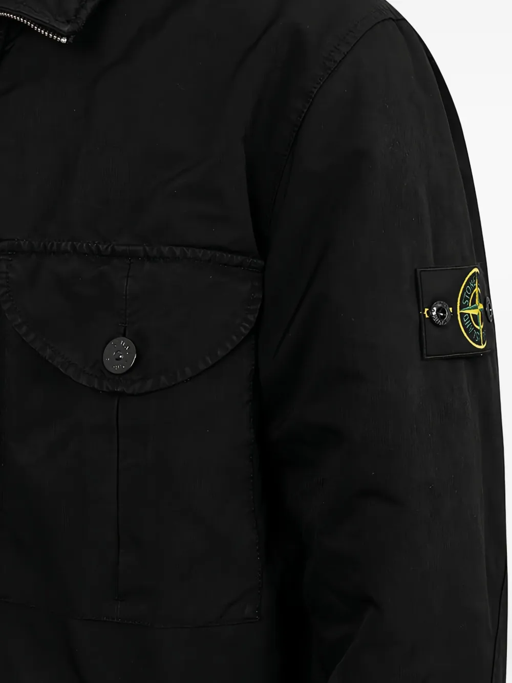 Stone Island Jack met Compass-logopatch Zwart