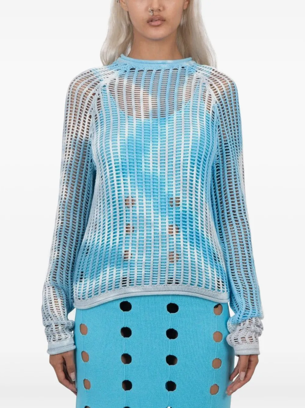 knitted long-sleeve sweater