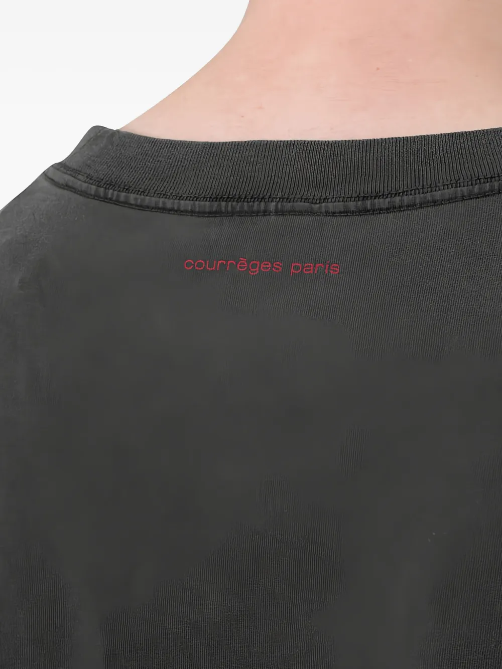 Courrèges T-shirt met logoprint Grijs