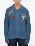 Brain Dead Snake Charmer zip-up cardigan - Blue