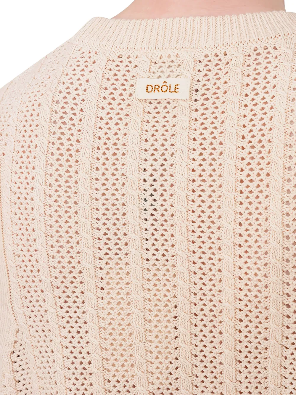 Drôle De Monsieur Opengebreid vest Beige