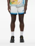 Casablanca logo-print ombré-effect shorts - White