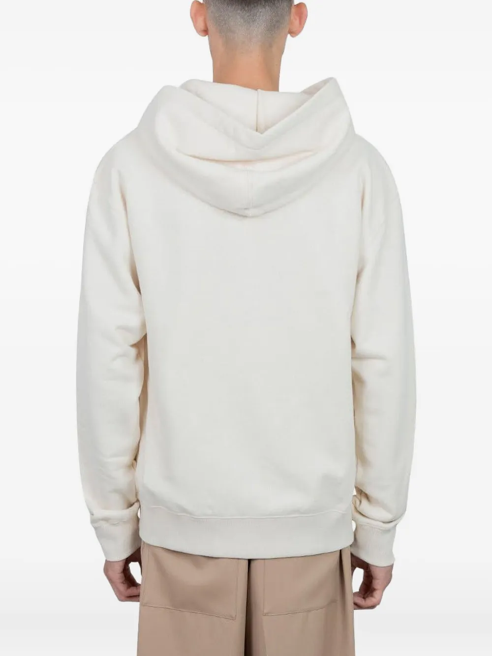 Jil Sander Hoodie met logoprint Wit