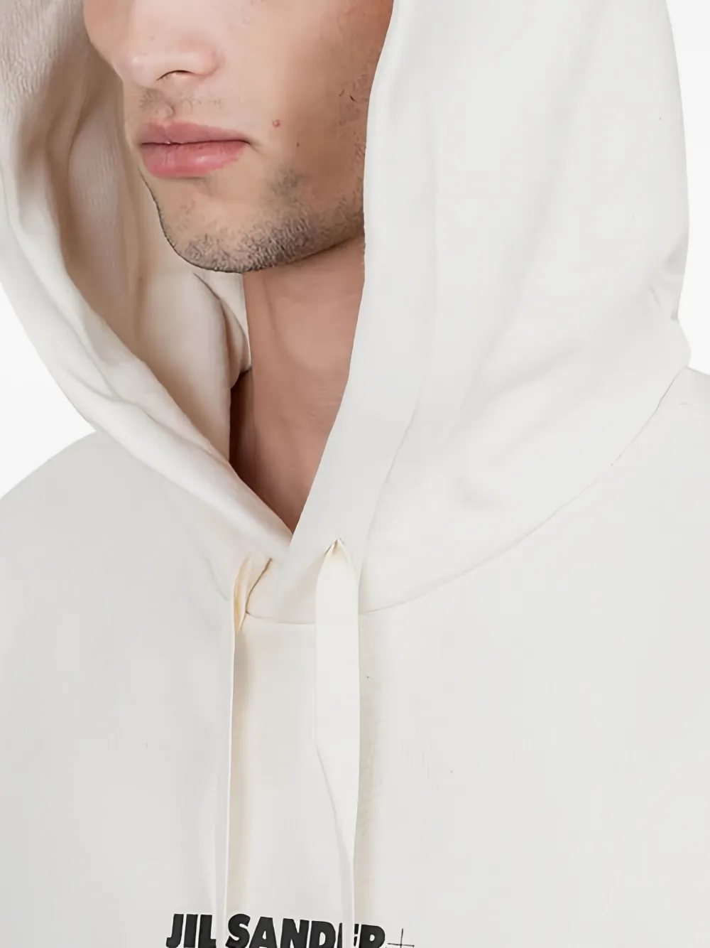 Jil Sander Hoodie met logoprint Wit
