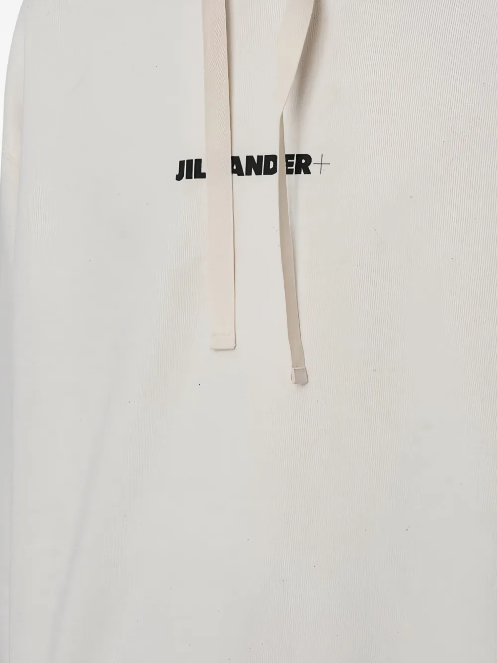 Jil Sander Hoodie met logoprint Wit