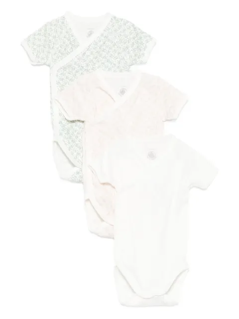 Petit Bateau printed cotton bodies (pack of three)