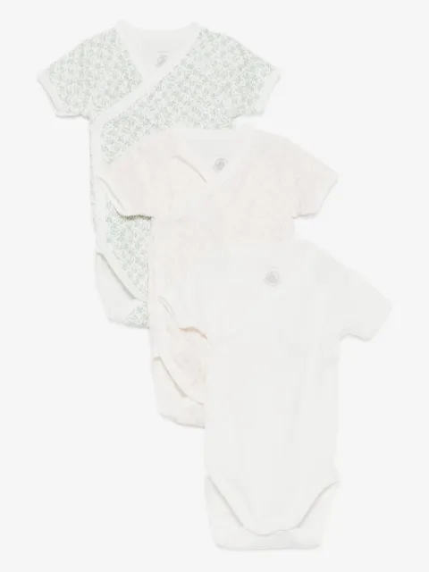 Petit Bateau printed cotton bodies (pack of three)