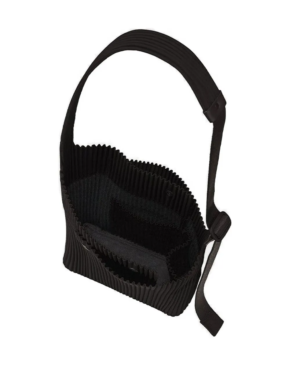 Issey Miyake Pleated Tote Bag In Black